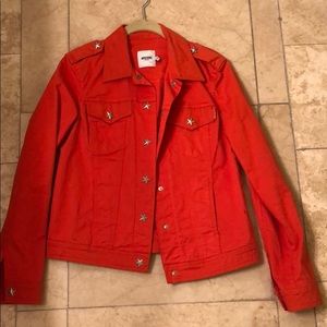 Orange jean jacket Jeans material